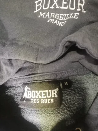 Felpa Boxeur des Rues con cappuccio blu