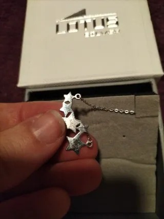 Colgante Lotus Mujer Estrellas Plata