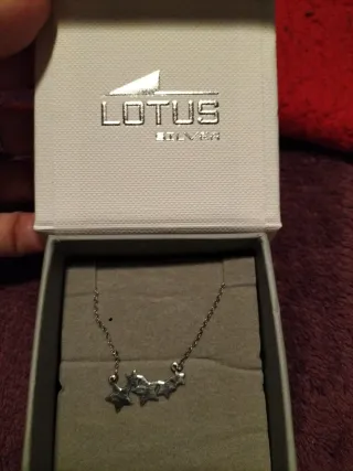 Colgante Lotus Mujer Estrellas Plata