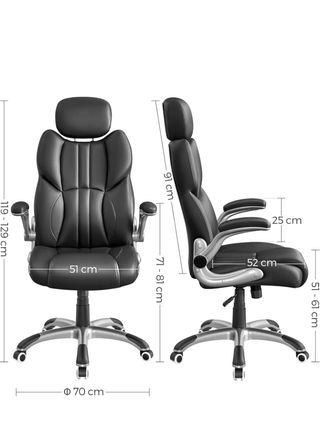 SONGMICS Sedia da Ufficio, Sedia Gaming Ergonomica, Meccanismo di Inclinazione