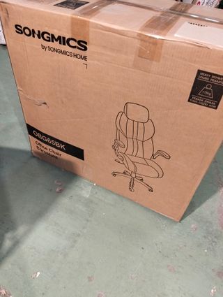 SONGMICS Sedia da Ufficio, Sedia Gaming Ergonomica, Meccanismo di Inclinazione