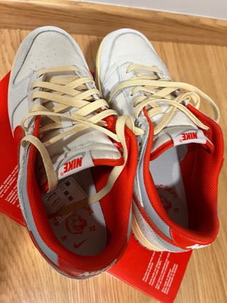 Nike Dunk Low Rojo Blanco Talla 45.5