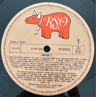 GREASE 2 BANDA SONORA VINILO LP 1982