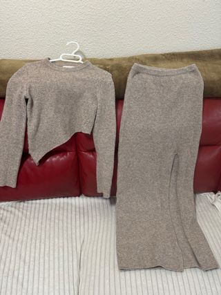 Conjunto falda y jersey invierno