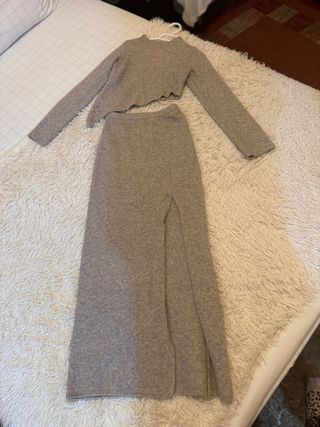 Conjunto falda y jersey invierno