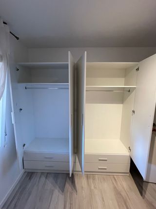 Armario 4 puertas y 4 cajones blanco