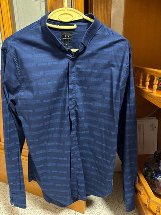 Camisa Armani Exchange Hombre Azul Talla M