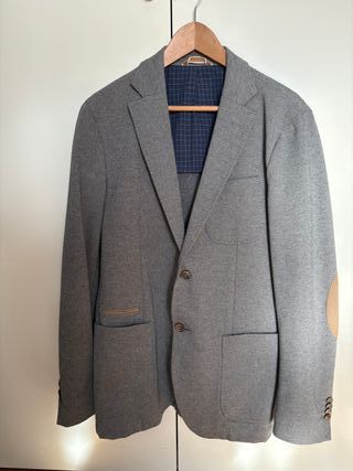 Blazer Massimo Dutti Gris con coderas