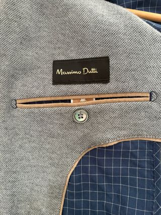 Blazer Massimo Dutti Gris con coderas