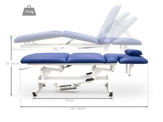 Camilla hidráulica profesional Quirumed 3 cuerpos