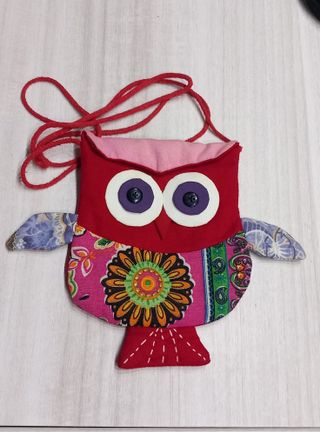 Bolso buho tela multicolor