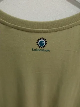 Camiseta verde manga corta mujer