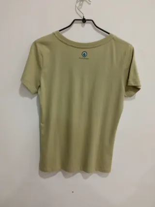 Camiseta verde manga corta mujer