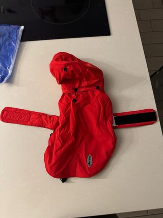 Cappotto Impermeabile Cane Record Rosso XS