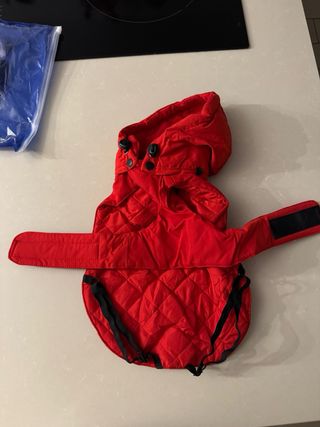 Cappotto Impermeabile Cane Record Rosso XS