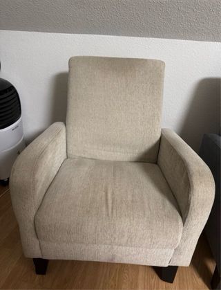 Sillón El Corte Inglés beige tela