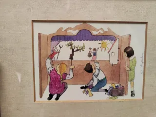 Conjunt 5 aquarel.les originals infantils