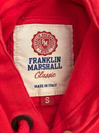 Felpa con cappuccio Franklin Marshall rossa