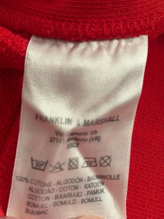 Felpa con cappuccio Franklin Marshall rossa