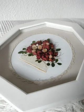 Cuadro Flores Secas Artesanal