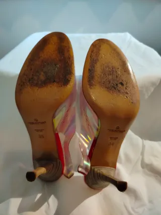 Sandalias transparentes Jaime Mascaró flor rosa