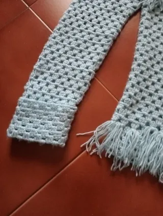 Maglione uncinetto sfrangiato vintage