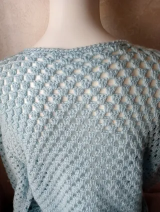 Maglione uncinetto sfrangiato vintage