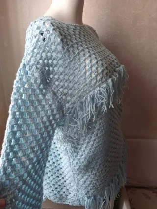 Maglione uncinetto sfrangiato vintage