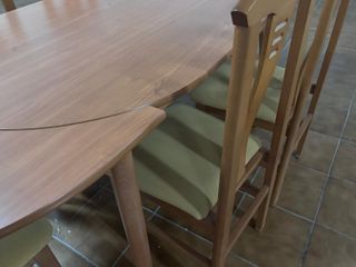 Mesa comedor extensible madera 6 sillas
