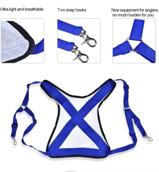 Chaleco de pesca para sujeción de caña