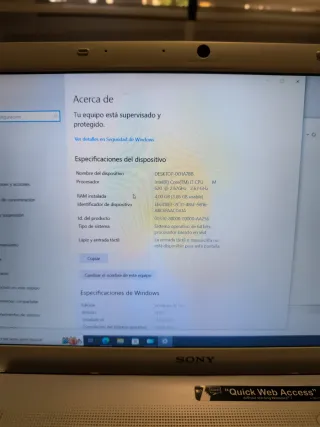 Portátil Sony VAIO E Series Plata