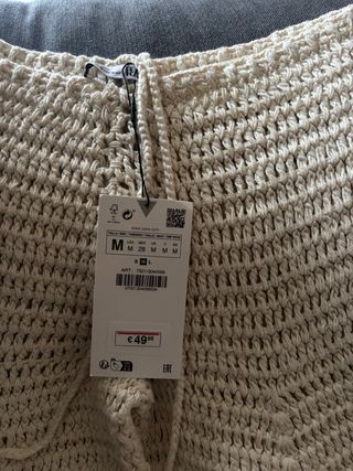 Pantalón Zara crochet ancho multicolor