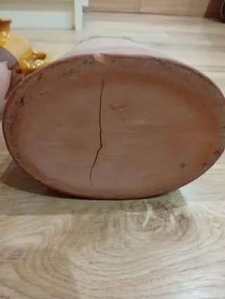 Lote 3 botijos de barro y esmalte