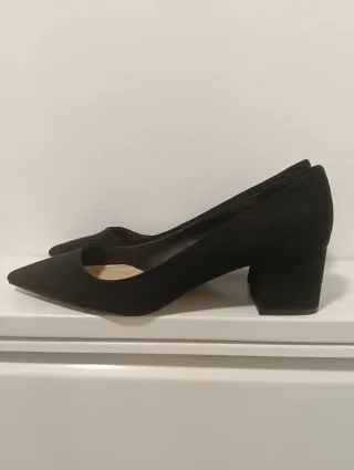 Zapatos tacón Mango negros mujer