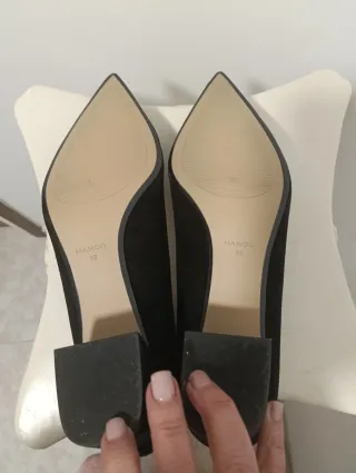 Zapatos tacón Mango negros mujer