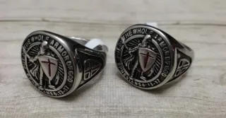 ANILLO CABALLERO TEMPLARIO ESCUDO NUEVO MODELO