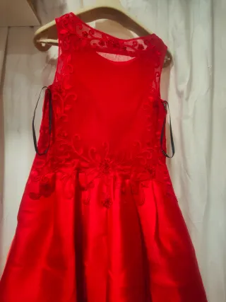 Vestido de fiesta rojo de Diseño Sonia Peña 1 uso.
