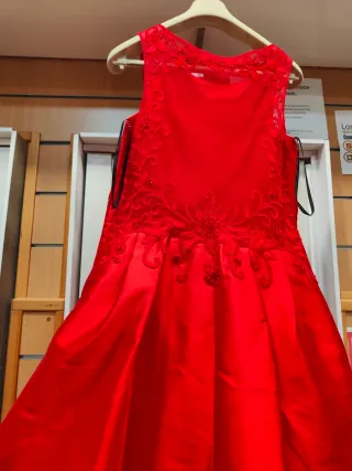 Vestido de fiesta rojo de Diseño Sonia Peña 1 uso.
