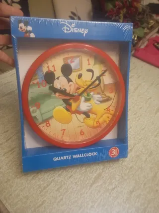 Reloj de pared infantil Disney Mickey y Pluto