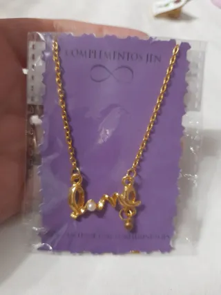 Collar Love con perla