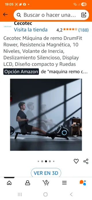 Cecotec Máquina de Remo DrumFit Rower