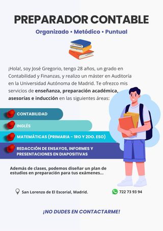 TUTOR DE CONTABILIDAD, INGLÉS Y MATES