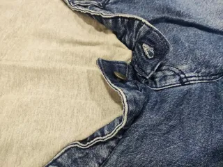 Vaquero premamá azul