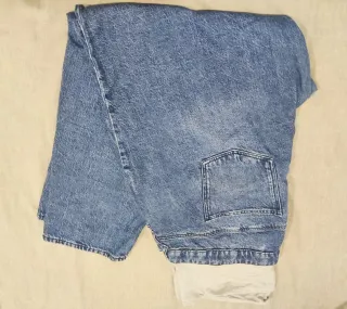 Vaquero premamá azul