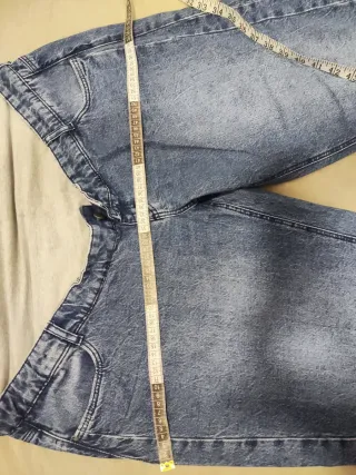 Vaquero premamá azul