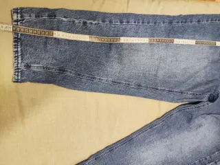 Vaquero premamá azul