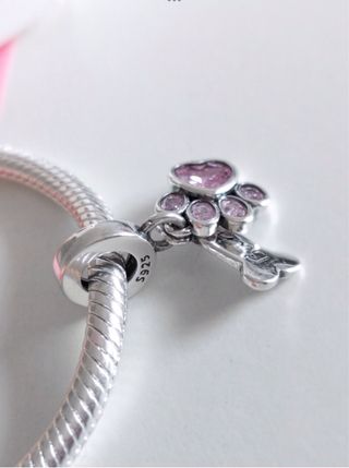 CHARM PERRO Y HUESO COLGANT ROSA PARA PANDORA CAJA