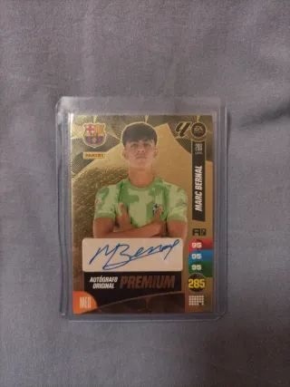 Cromo Fútbol Marc Bernal Autografiado Premium