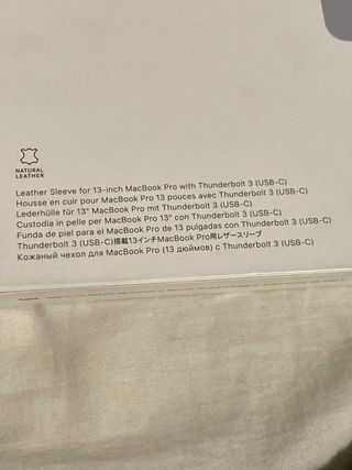 Funda Piel Apple MacBook Pro 13” Leather Sleeve