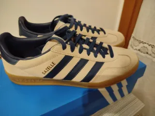 Zapatillas Adidas Gazelle Indoor Beige/Azul